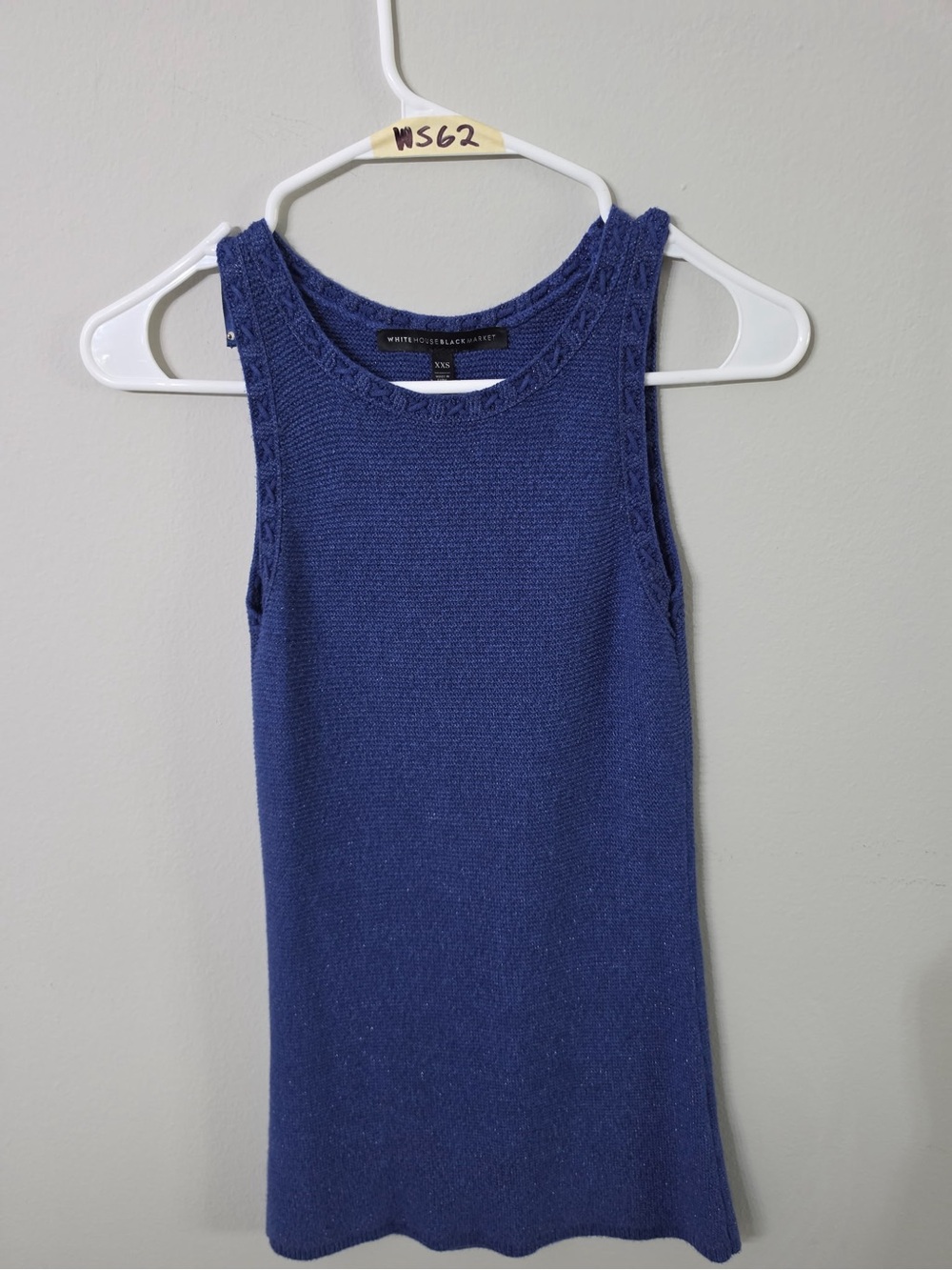 White House Black Market Women’s XXS White Knit Sleeveless Sweater Tank